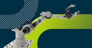 IoT data blog post feature image of a robot arm