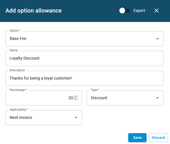 Nitrobox options allowance feature update screenshot
